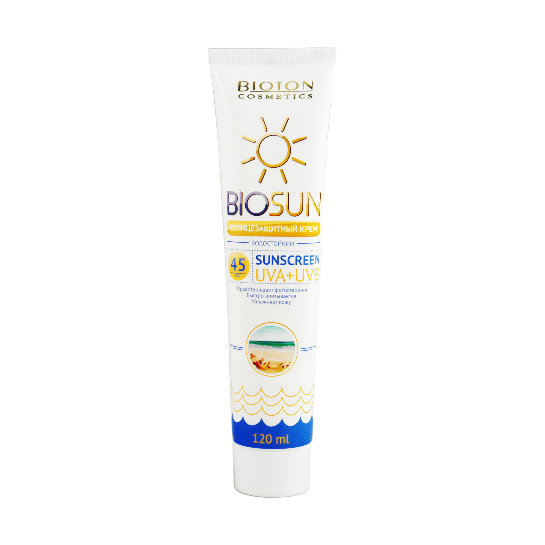 Сонцезахисний крем для обличчя Bioton Cosmetics BioSun Cosmetics SPF 45, 120 мл